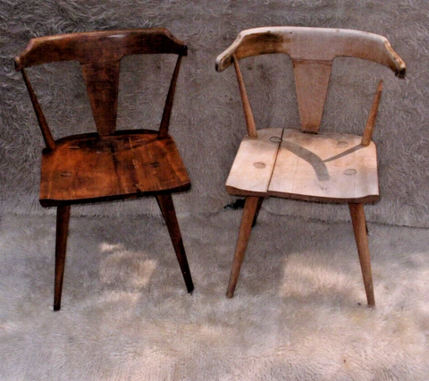 MCM Paul McCobb Planner Group Arm Chairs Pair One Excellent One Needs Repair Cover