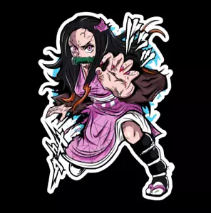 Demon Slayer Nezuko Kamado Demon Attack Anime Sticker Decal Truck Car Wall Phone - Picture 1 of 2