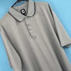 FootJoy Men's Gray Short Sleeve Golf Polo Sz X-Large Polyester Golf Shirt