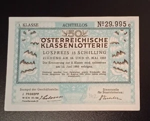 Lotterielos: 50. Österr. Klassenlotterie, 1950 - Bild 1 von 1