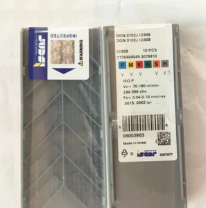 DGN3102J IC908/ ISCAR Original genuine CNC alloy blade 10 PCS - Imagen 1 de 1