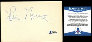 Lou Nova (d1991) signed autograph 4x6 card Boxing Champion & Actor BAS Authentic - Picture 1 of 1