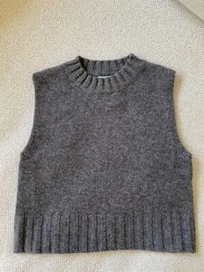 NEU ZARA KINDER BABY 100 % KASCHMIR PULLOVER WESTE PULLI OBERTEIL 9-12 M GRAU - Bild 1 von 7