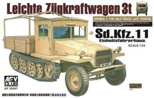 AFV Club #35047 1/35 SdKfz 11 3 toneladas media pista tipo tardío con cabina de madera retráctil - Imagen 1 de 1