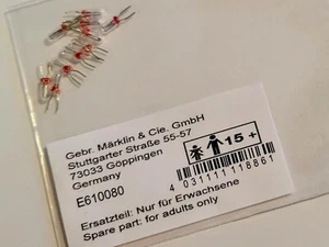 Marklin E610080 2 Pin Light Bulbs 22V for Digital Locomotives, New pack of ten! - Picture 1 of 4