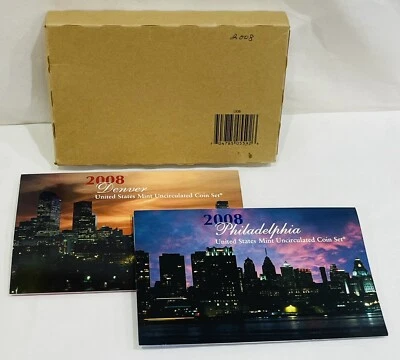 2008 U.S Mint Uncirculated Coin Set Philadelphia and Denver - 28 coins - Image 1 of 2