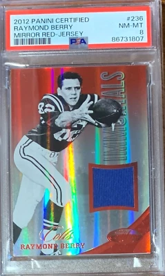 2012 Panini Certified 236 Ray Berry Mirror Red Jersey /199 PSA 8 Pop 1- 0 higher - Image 1 of 3