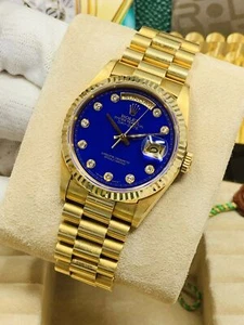 Rolex Day-Date Presidential 36MM Factory Lapis Diamond Dial Ref 18238 - Picture 1 of 12