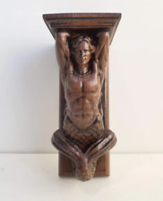 Corbel Merman of wood, Decorative Carved Wooden Corbel, 1pc, Wall Hanging Gift