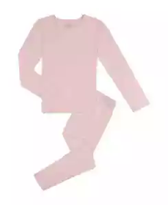 MAX & OLIVIA Big Girls Base Layer, 2 Piece Set Pink Size S (6/6X) - Picture 1 of 2