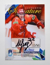2022 BY cards IIHF Team Russia Authentic Signature Marat Khusnutdinov 13/50