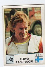 1974 SPORT VEDETTES SANDWICHES FIGURE NUMBER 143 MOTORCYCLE FINLAND LANSIVUORI