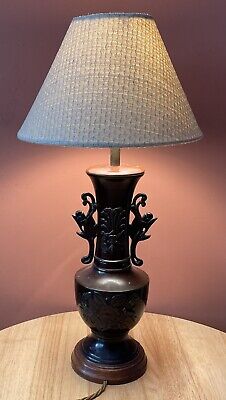 C19th Bronze Japanese Vase Converted To Lamp • 425£