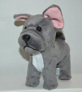 2017 American Girl Doll Accessory GREY Gray FRENCH BULLDOG Puppy 5" Tall  - Picture 1 of 2