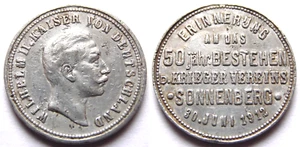 Medaille Erinnerung an das 50-jährige Bestehen der Krieger Vereins Sonnenberg - Bild 1 von 5