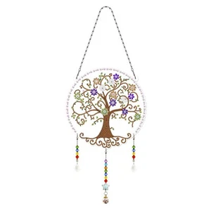 5D DIY Tree of Life Hanging Sun Catcher Diamond Art Kit Crystal Embroidery - Picture 1 of 6