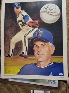 Gaylord Perry Signed 22"x18" Litho Jsa Certified LE1000 - Picture 1 of 4