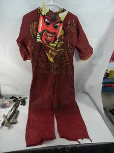 Costume Halloween Vintage Maschera DIAVOLO con Tuta Ben Cooper Colore Brite - Foto 1 di 19