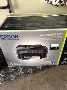 Epson WF-2650 All-in-One Wireless Color Inkjet Printer Copy Scan Fax New in box - Picture 1 of 3