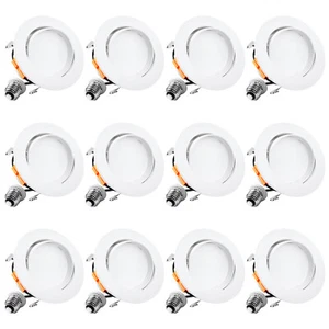 12/24/48-Pack 4 Inch Gimbal LED Recessed Downlight, 5000K Daylight, Open Box - Picture 1 of 12