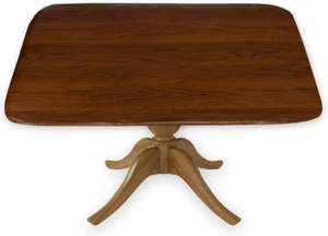 Deluxe Elastic Edged Flannel Backed Vinyl Fitted Table Cover - Woodgrain (Mah... - Picture 1 of 12