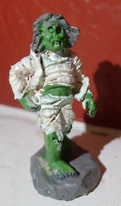 Small  1 7/8” Green Mummy Zombie Figurine Resin Halloween Scenic Decoration - Picture 1 of 4