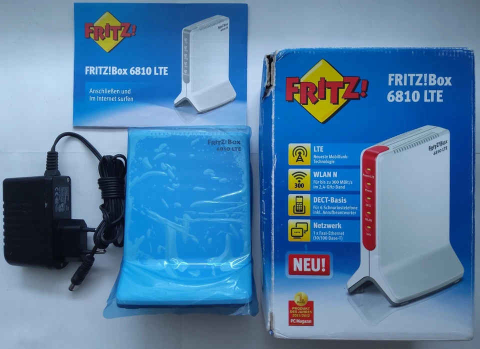 AVM FRITZ!Box 6810 LTE mit 300 Mbps WLAN & LAN DECT Mobiler Router + NeuWertig - Bild 1 von 2