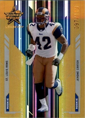 2005 Leaf Rookies and Stars Longevity Gold #200 Jerome Carter /150 FB - Image 1 of 2