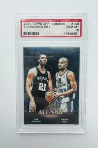 POP 1 Grant Hill Tim Duncan 2000-01 Topps Combos All-NBA #TC6 PSA 10 - Picture 1 of 2
