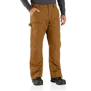 Pantalone Carhartt Loose Fit Washed Duck isolato marrone nuovo con etichette taglia Large  - Foto 1 di 6