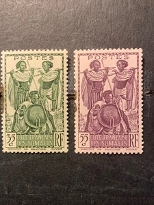 Stamps, Somali Coast, 10, Scott #156, 159, MNH, See Picture & Condition - Picture 1 of 2