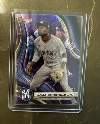 2024 Bowman's Best Jazz Chisholm #36 Purple Refractor /250 - Image 1 of 2