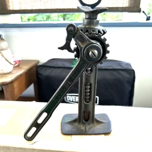 Antique FORD Script MODEL A Car Truck CAST IRON Screw Jack -T3390 T3391 / WORKS! - Picture 1 of 14