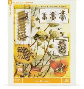 Bees & Honey 1000 Piece Jigsaw Puzzle NYPC New - Picture 1 of 3