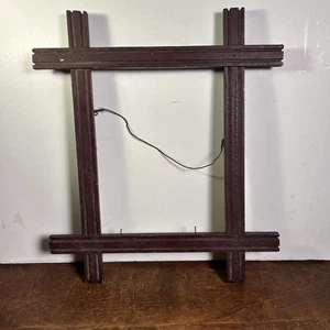 Antique Vintage Adirondack Wooden Picture Frame Art Wood 13x15 Frame 8x10 Pic - Picture 1 of 10