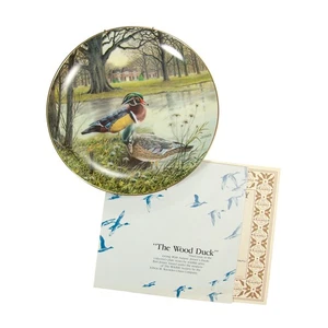 1987 Vintage Knowles Collector Art Plate Jerner Wood Duck with Wall Mount Hanger - Picture 1 of 6