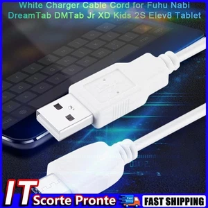 Cavo dati caricabatterie da 1 m per tablet Fuhu Nabi DreamTab DMTab Jr XD 2S Ele - Afbeelding 1 van 11