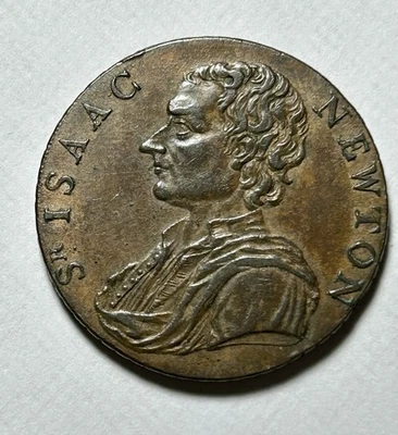 1793 Sir Isaac Newton Conder Half Penny Token . DH 1033. Very Nice Token ! - Image 1 of 2