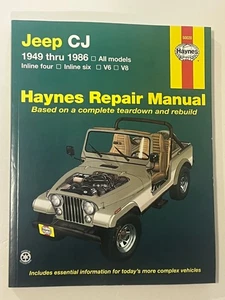 Jeep CJ 1949 thru 1986 All Models Haynes Repair Manual 50020 - Excellent - Picture 1 of 2