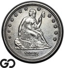 1872 SEATED LIBERTY QUARTER  KEY DATE TOUGH THIS NICE  CHOICE UNC  DETAILS