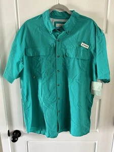 Magellan outdoors men’s fish gear button up shirt size L color green $19.99 - Picture 1 of 5