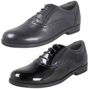 Mädchen Startrite Brogue Schnürbar ohne Abdrücke Leather Schulschuhe Hermine - Picture 1 of 2