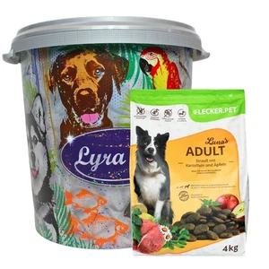 4 kg Luna's Adult Strauß m. Kartoffel & Apfel Hundefutter Lecker.Pet®+30 L Tonne - Bild 1 von 8
