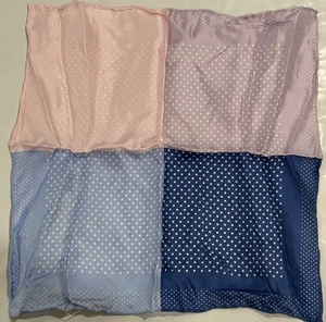 Banana Republic Einstecktuch Einstecktuch blau rosa lila gepunktet 100% Seide - Bild 1 von 2