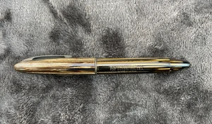Vintage Sheaffer Tigers Eye Striated Fountain Pen Sheaffer's 33 14k Gold Nib - Picture 1 of 18