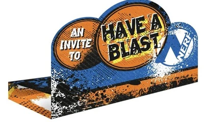 Nerf Birthday Invitation. Pack of 8. Envelopes included. - Image 1 of 4
