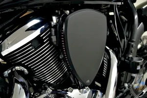 Baron Smooth Big Air Kit Cleaner Assembly Black Suzuki Boulevard C50C 05-16 - Picture 1 of 6