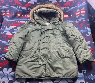 Alpha Industries Men's Parka Extreme Cold Weather Jacket Coat Fur Type N-3B Sz M - Image 1 of 4