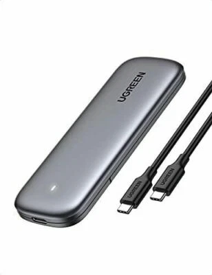 SuperSpeed NVMe M2 SSD SATA to USB C 3.1 External Enclosure Storage Case Adapter - Image 1 of 4