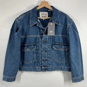 Chaqueta de Camionero Levi's Hecha y Artesanal Denim Sunray Botón Delantero Chaqueta Azul Pequeña - Imagen 1 de 14
